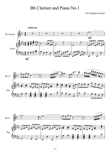 B flat Clarinet and Piano No. 1