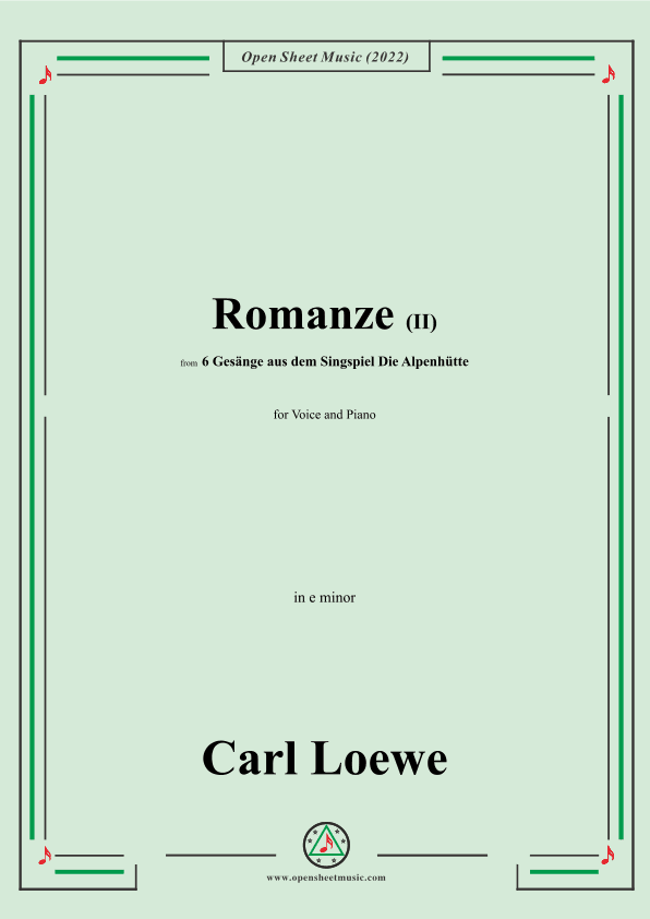 Loewe-Romanze(II),in e minor,for Voice and Piano (arr. OSM Press)