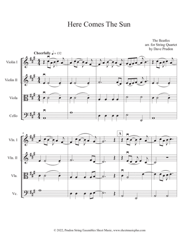 Here Comes The Sun (arr. Dave Prudon)