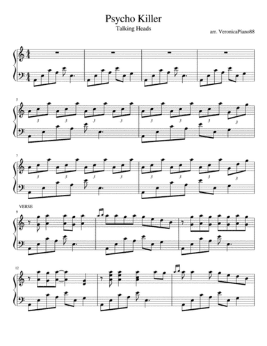 Psycho Killer (arr. VeronicaPiano88)