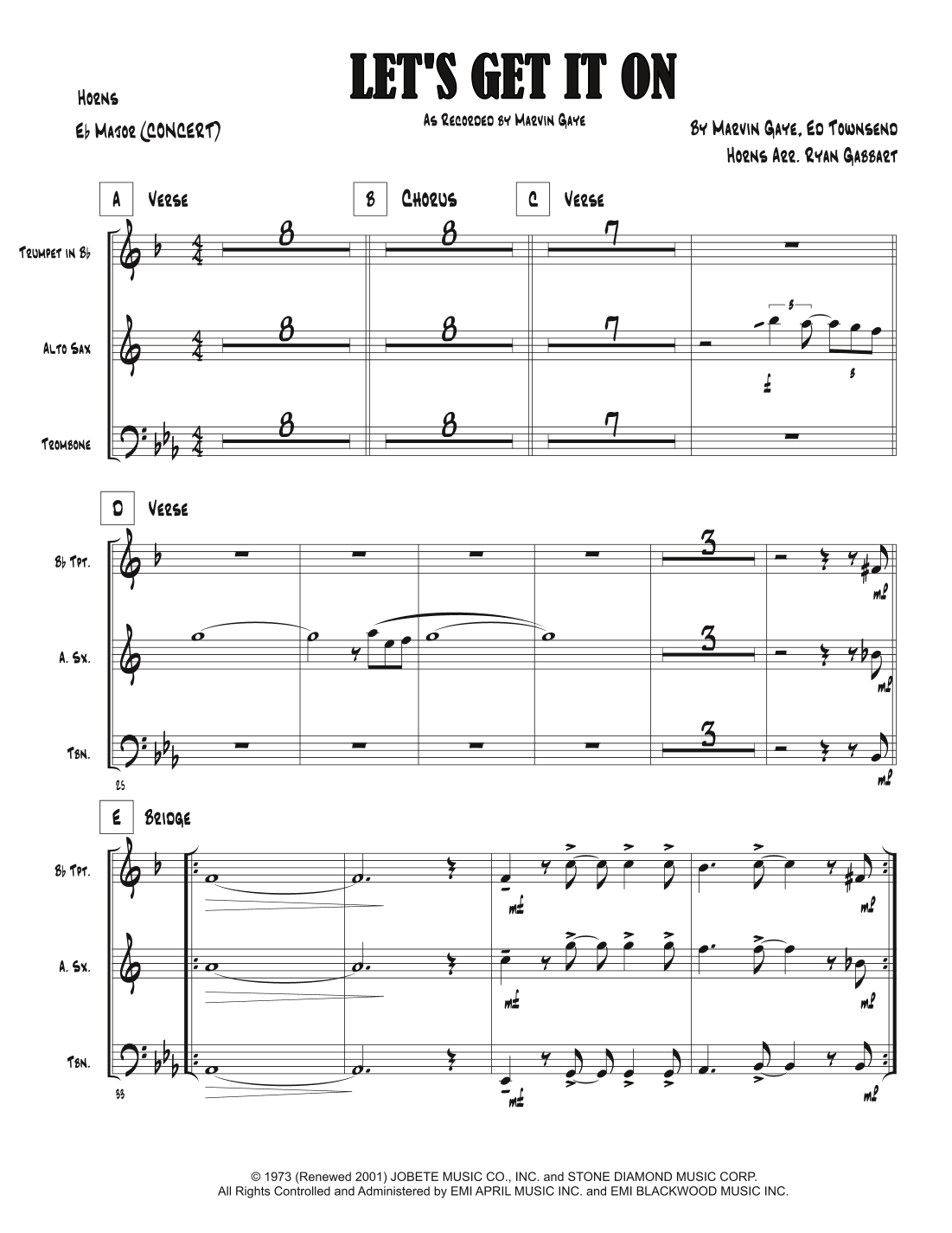 Let's Get It On (arr. Ryan Gabbart)