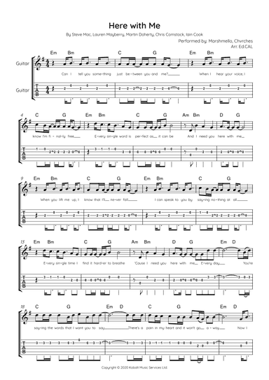 Here With Me (arr. Arr. Ed.CAL)