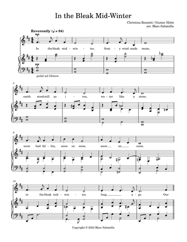 In the Bleak Mid-Winter (arr. Marc Sabatella)