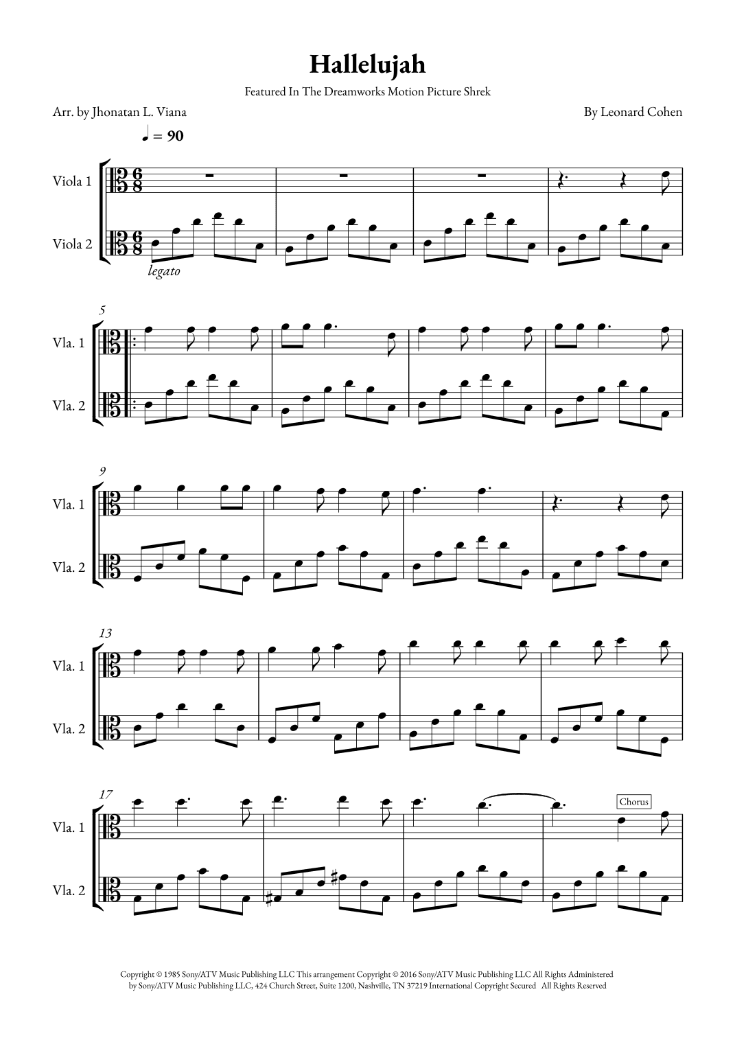 Hallelujah (arr. Jhonatan Lucio Viana)