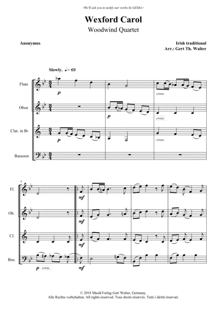 Wexford Carol (arr. Gert Th. Walter)