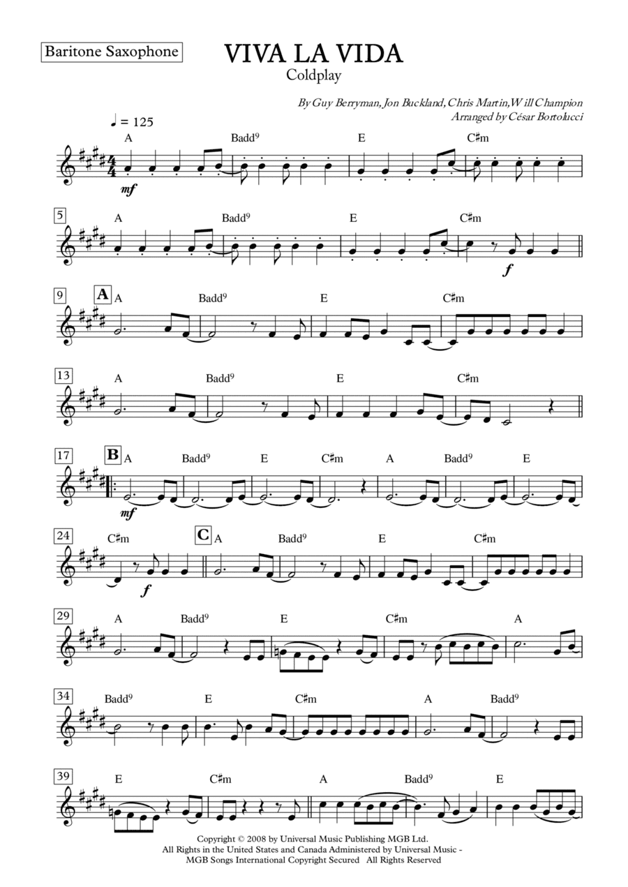 Viva La Vida (arr. ACT Bortolucci)