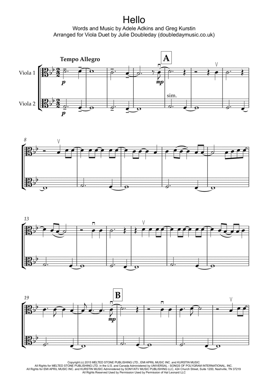 Hello (arr. Julie Doubleday)