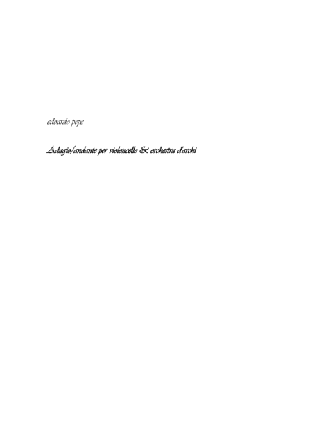 Adagio / Andante for Cello and Strings