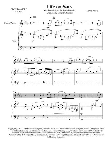 Life On Mars (arr. James M. Guthrie)