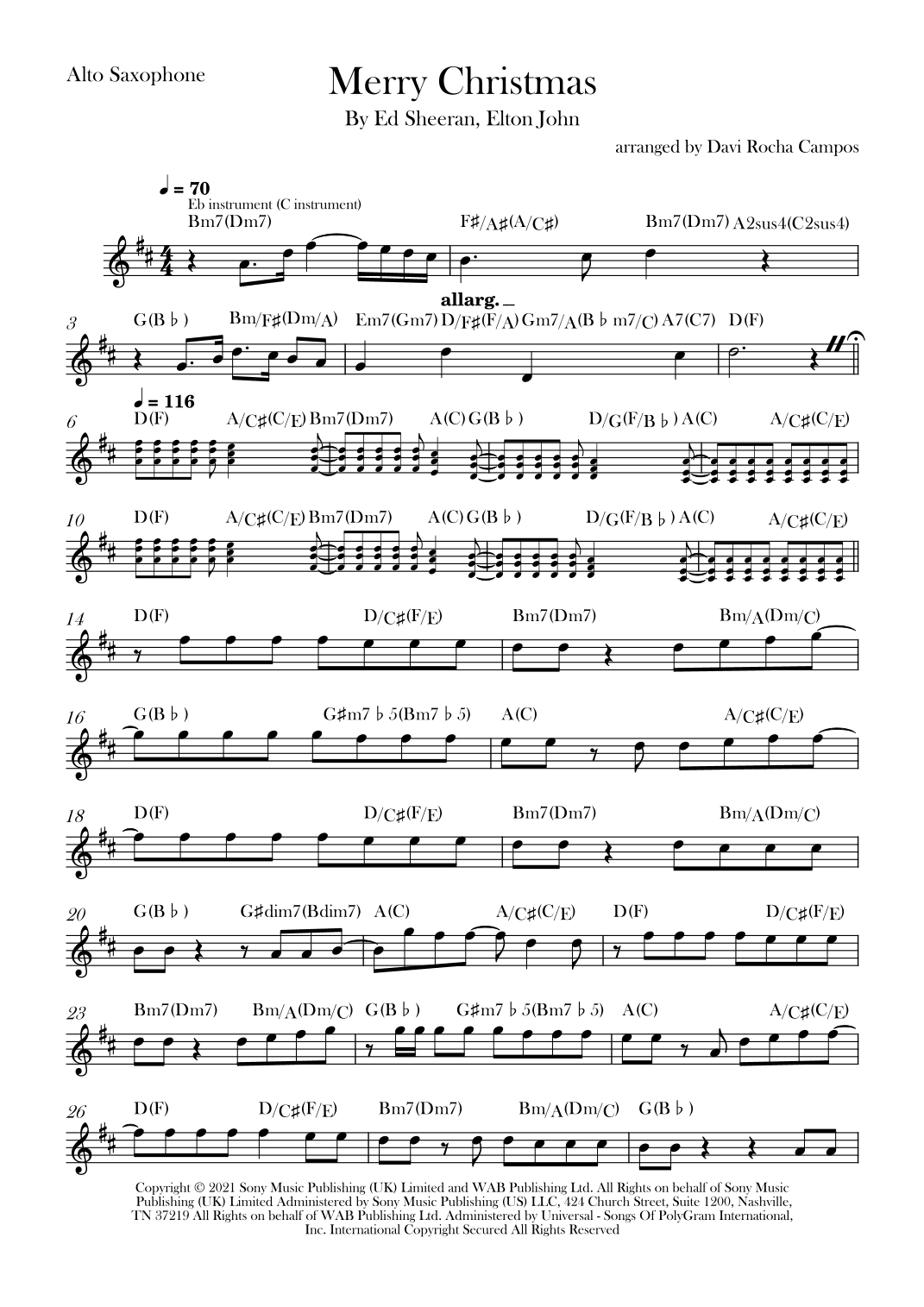 Merry Christmas (arr. Davi Rocha Campos)