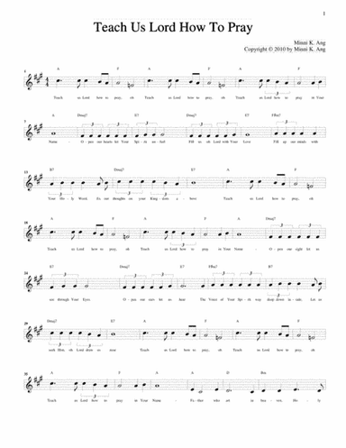 Teach Us Lord, How to Pray