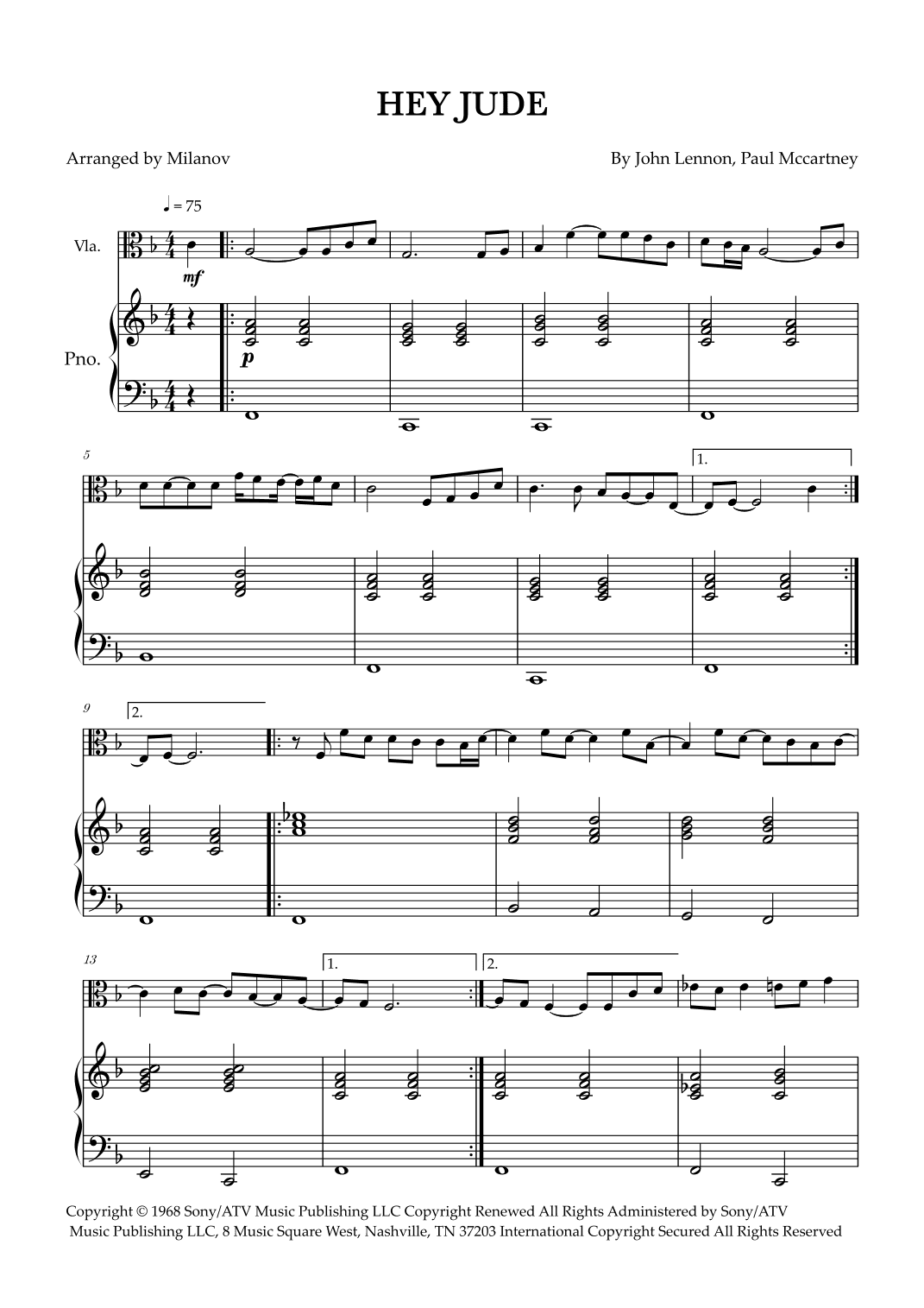 Hey Jude (arr. Milanov)