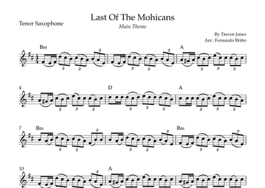 Last Of The Mohicans (main Theme) (arr. Fernando Britto)