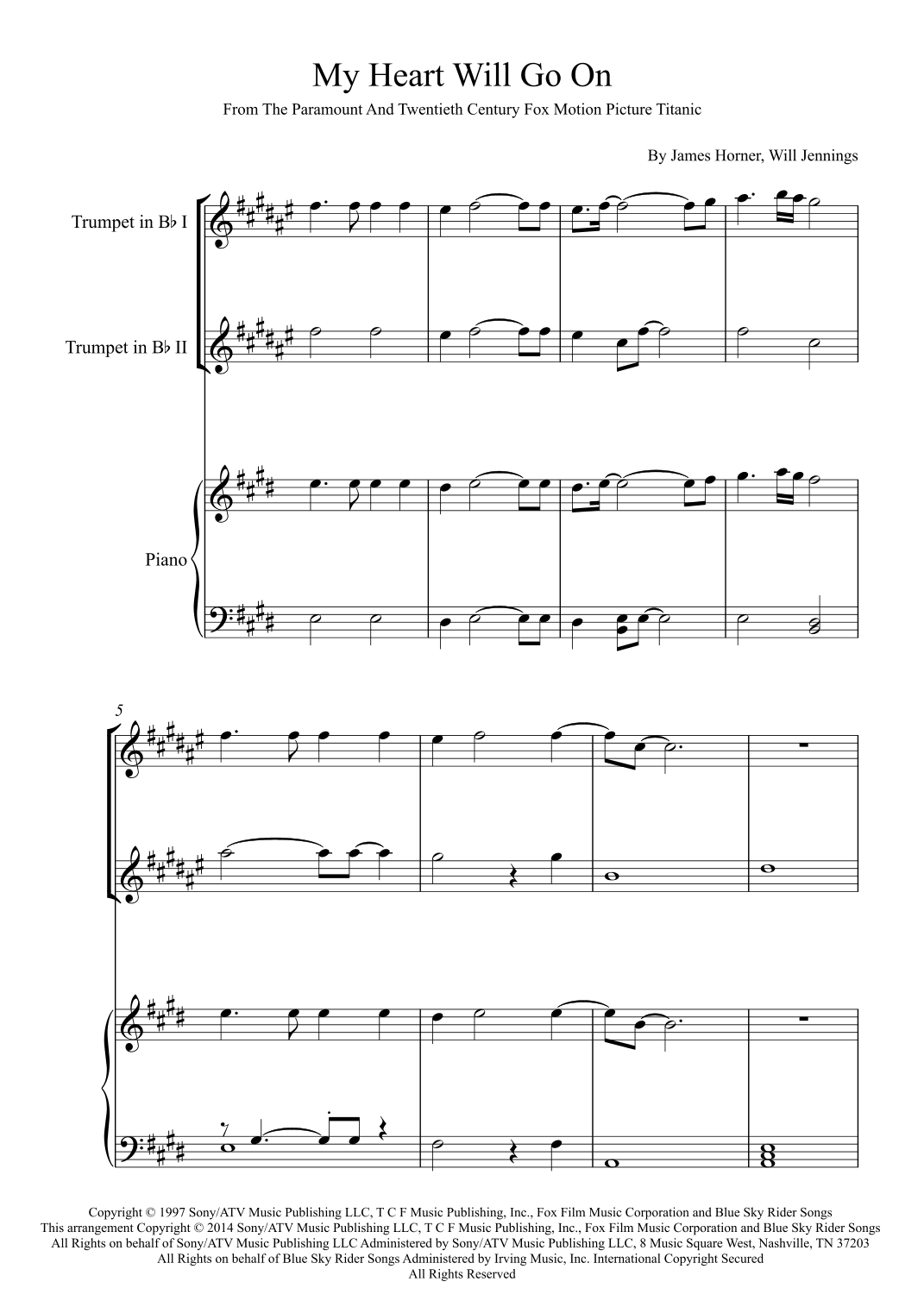 My Heart Will Go On (love Theme From 'titanic') (arr. Karen Gueiros)