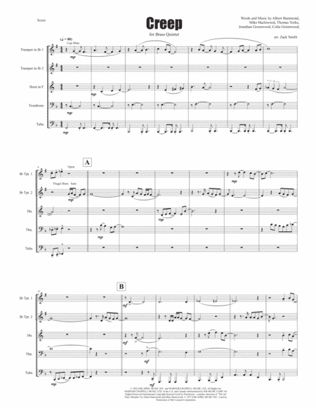 Creep (arr. Zack Smith)