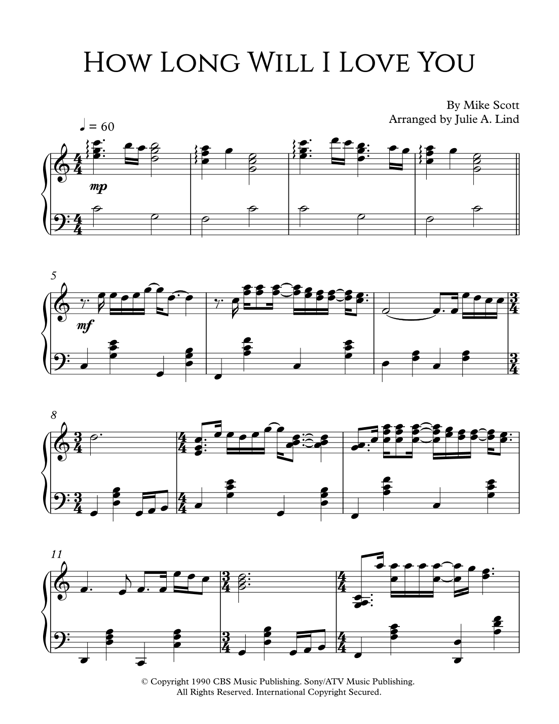 How Long Will I Love You (arr. Julie A Lind)