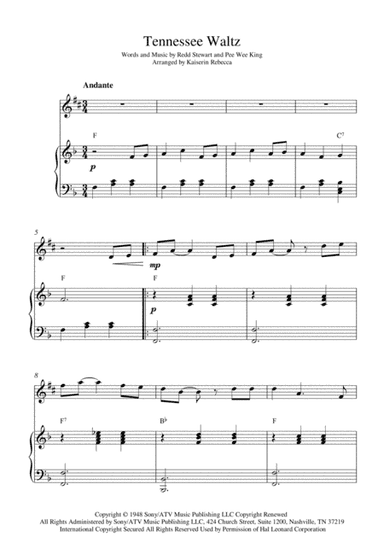 Tennessee Waltz (arr. Kaiserin Rebecca)