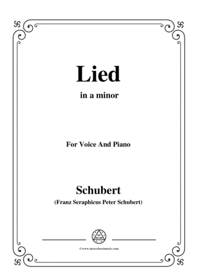 Schubert-Lied(Mutter geht durch ihre Kammern),D.373,in a minor,for Voice&Piano (arr. MSM)
