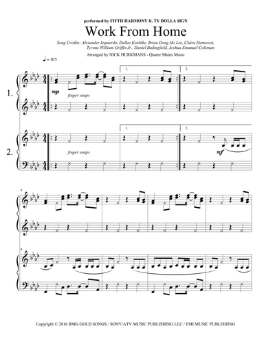 Work From Home (arr. Nick Hurkmans)