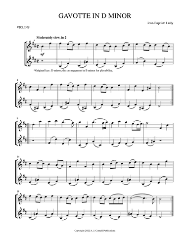Gavotte in D Minor (arr. Mark Phillips)