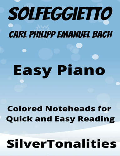 Solfeggietto Easy Piano Sheet Music with Colored Notation (arr. SilverTonalities)