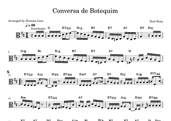 Conversa de Botequim (arr. Jhonata Lino)