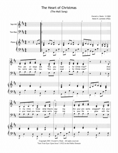 The Heart of Christmas (includes unlimited license to copy) (arr. Everall Aiken Peele)