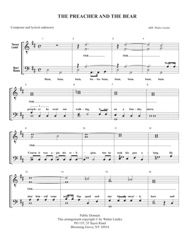 THE PREACHER AND THE BEAR (arr. Walter Latzko)