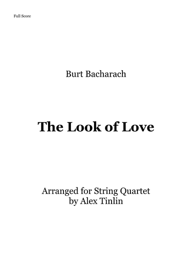 The Look Of Love (arr. Alex Tinlin)