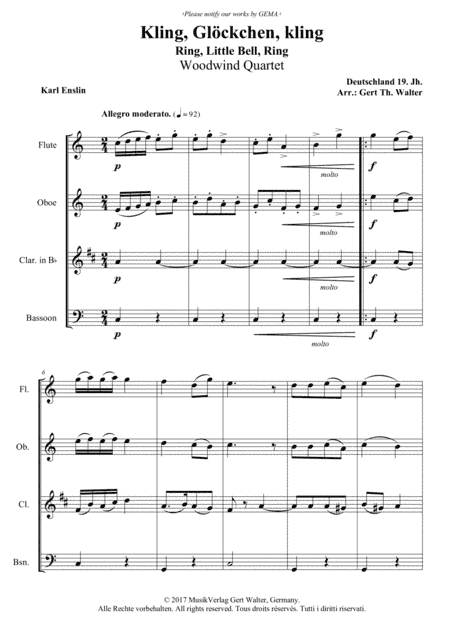 Ring, Little Bell, Ring (arr. Gert Th. Walter)