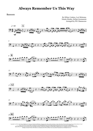 Always Remember Us This Way (arr. P.H. Damasceno)
