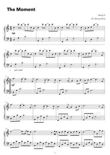 The Moment (arr. Benny Chaw)