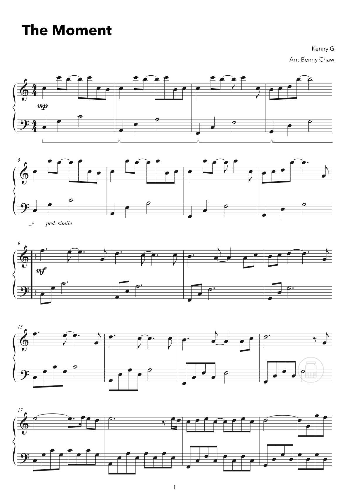 The Moment (arr. Benny Chaw)