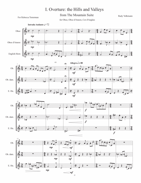 The Mountain Suite for Oboe Trio