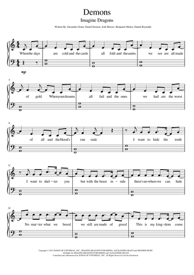 Demons (arr. Dennis Cheng)