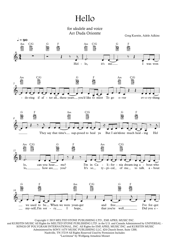 Hello (arr. Duda Oriontte)