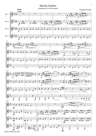 Marche funèbre (Chopin) (arr. Edition Maulwurf)
