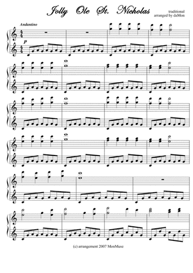 Jolly Ole St. Nicholas (arr. daMon Goff)