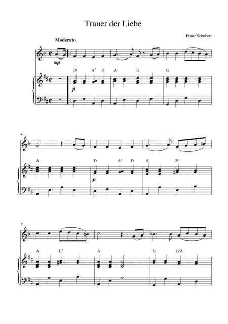 Trauer der Liebe (arr. Kaiserin Rebecca)