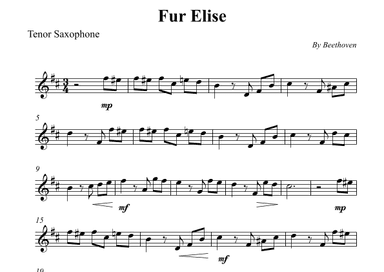 Fur Elise (arr. Wesley S. SIlva)