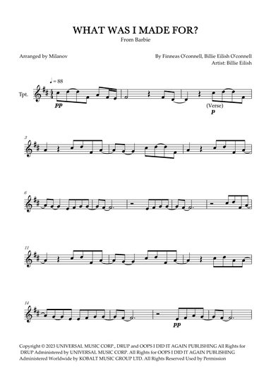 What Was I Made For? (arr. Milanov)