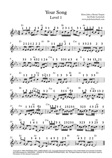 Your Song (arr. Pedro Lutterbach)