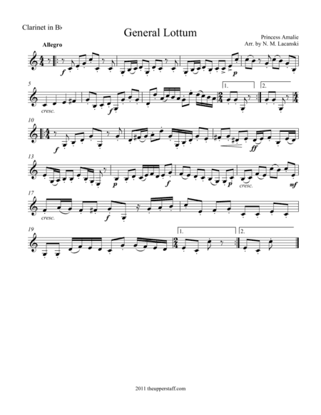 General Lottum (arr. Nick Lacanski)