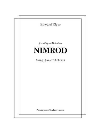 Nimrod From Enigma Variations Strings Quintet-Orchestra (arr. Abraham Maduro)