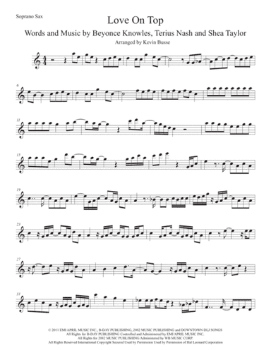 Love On Top (arr. Kevin Busse)