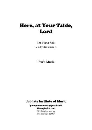 Here, at Your Table, Lord (arr. Christine Ifen Chen)