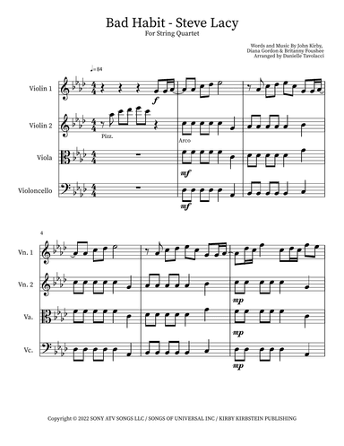 Bad Habit (arr. Danielle Tavolacci)