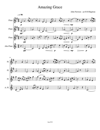 Amazing Grace (arr. R H Baptiste)