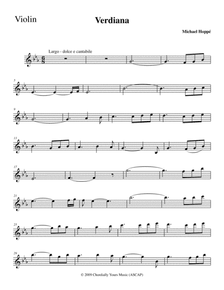 Verdiana (for violin)