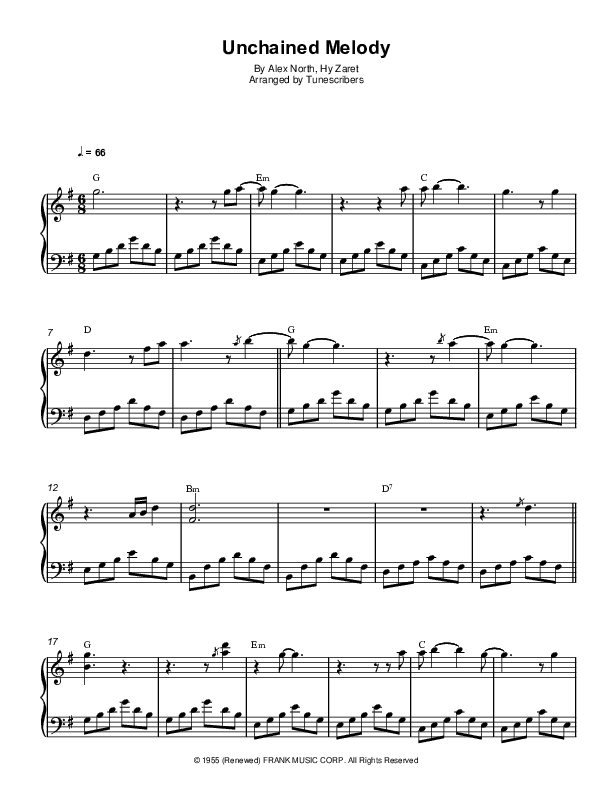 Unchained Melody (arr. Tunescribers)